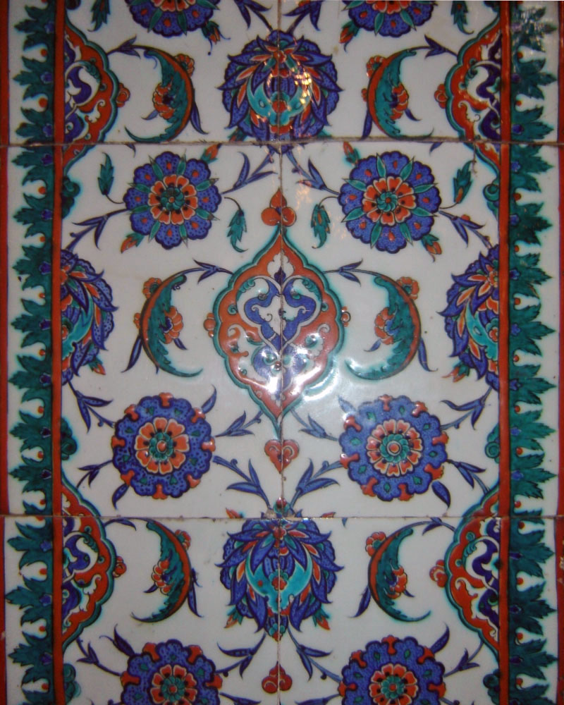 Carreaux d'Iznik dans la mosquee Selimiye, Edirne, Turquie