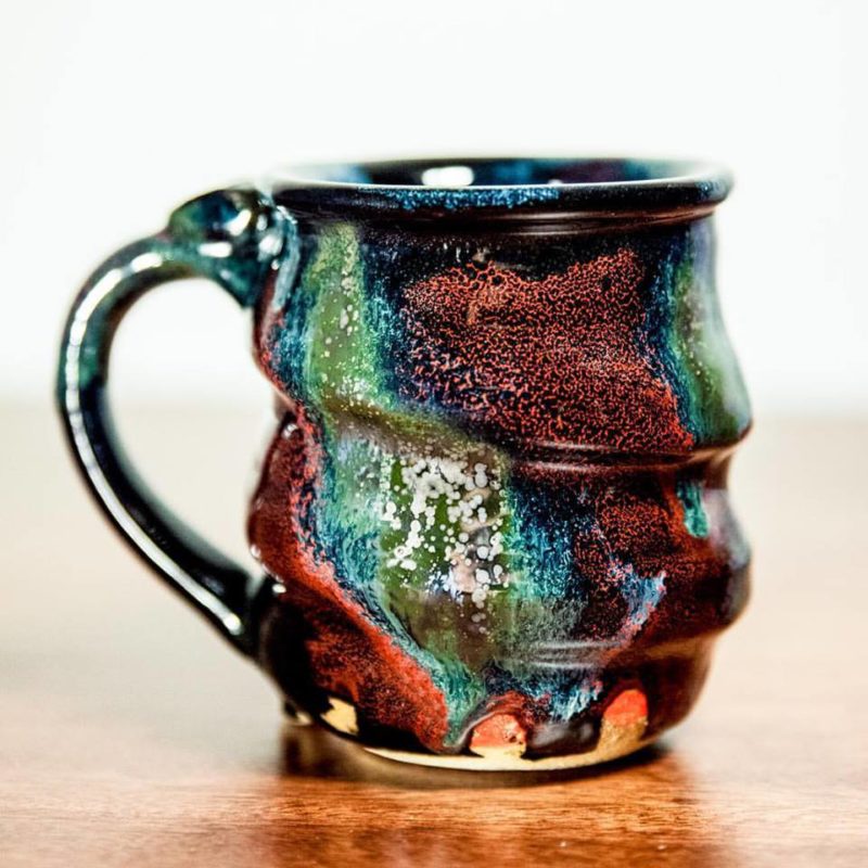 Mug cosmique en céramique artisanale par Joel Cherrico, idée cadeau unique fait main